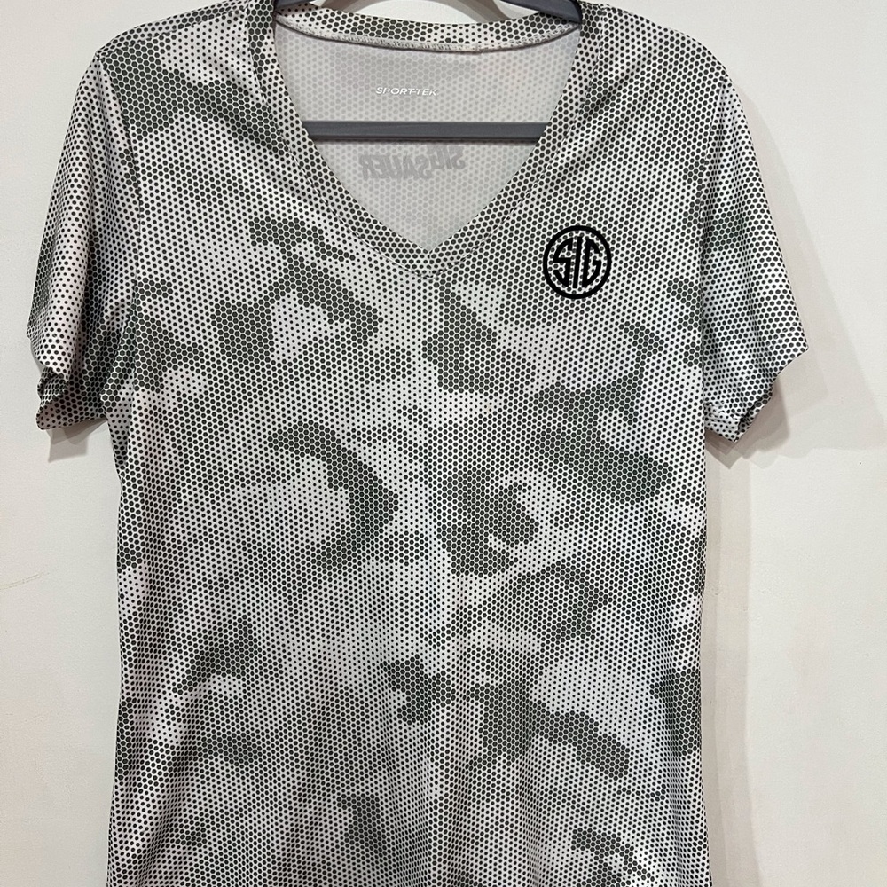 Sport-Tek Sig Sauer Gray Camo Ladies' Tee
